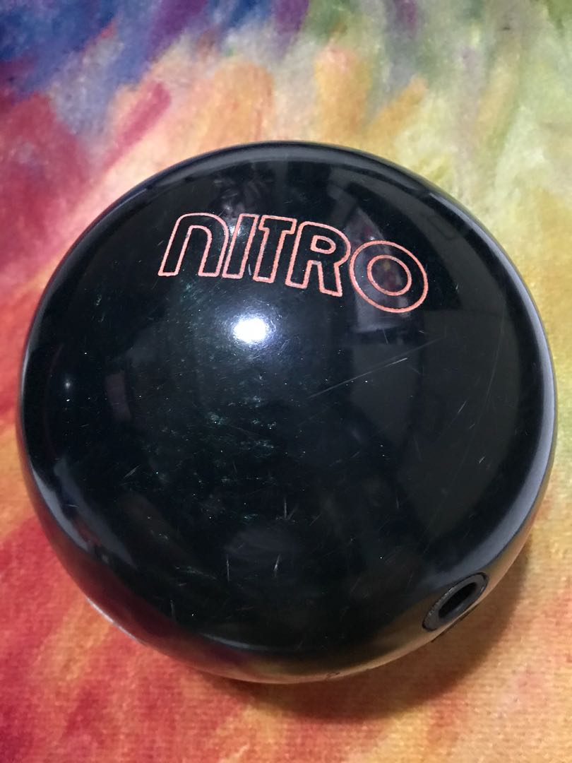 13.35 lbs Ebonite Nitro RH Bowling Ball, Sports Equipment, Sports
