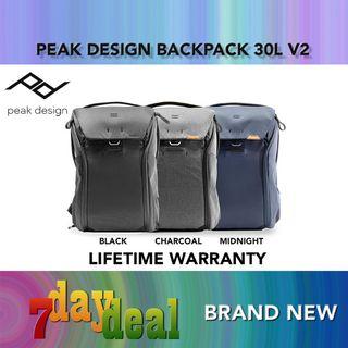 Peak Design Everyday Backpack 30L V2 (Black,Charcoal or Midnight Colours)