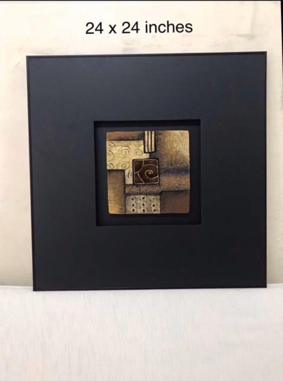 24 x 24 inches modern decorative artwork new (Category: Wall Decor) located in Makati City. Submitted by turnintocash (Listing ID 273993147, Image 1). Description: new with box 70% off original price excess inventory / closed outlet 09178217291.