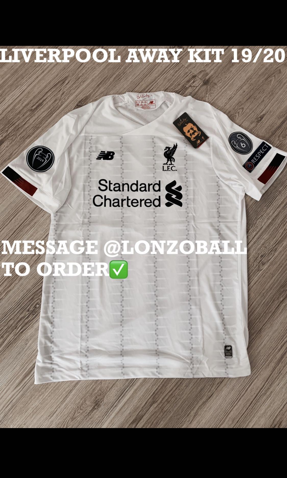 New 19 20 Liverpool Jersey Liverpool Away Jersey Liverpool White Jersey Sports Sports Apparel On Carousell