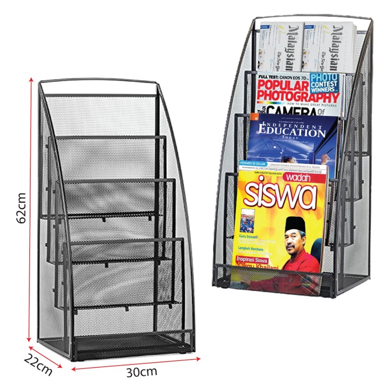 A- Newspaper & Magazine Mesh Rack, Furniture & Home Living, Furniture ...
