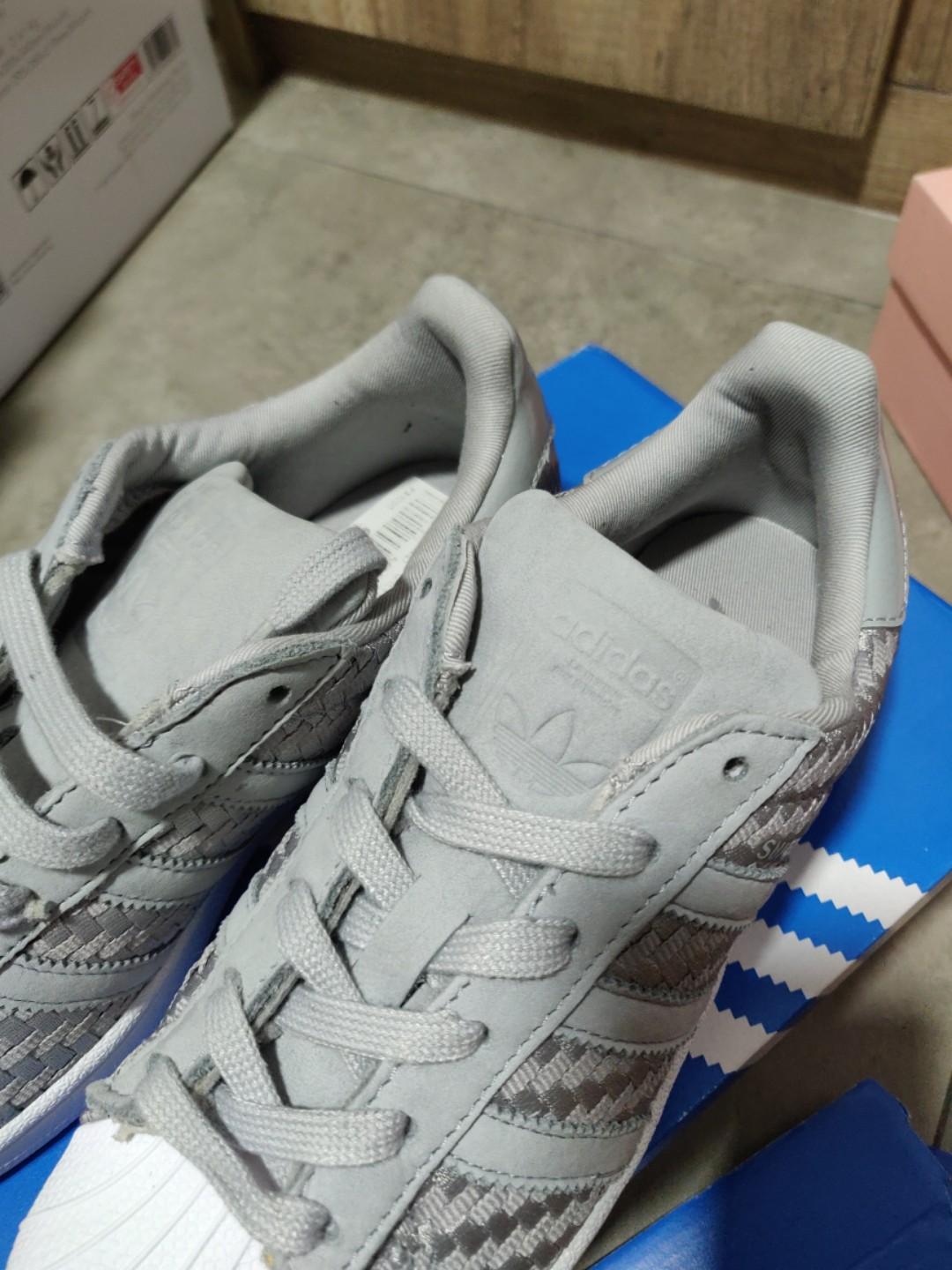 Adidas superstar outlet grey weave