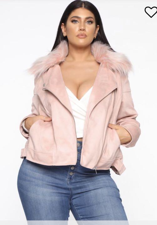 Bn fashion nova faux suede jacket plus size Women s Fashion Coats Jackets and Outerwear on Carousell