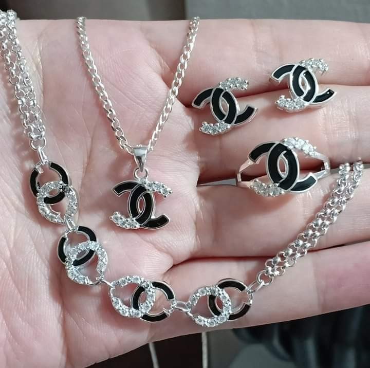 Chanel Jewelry 925 Sterling Silver Set