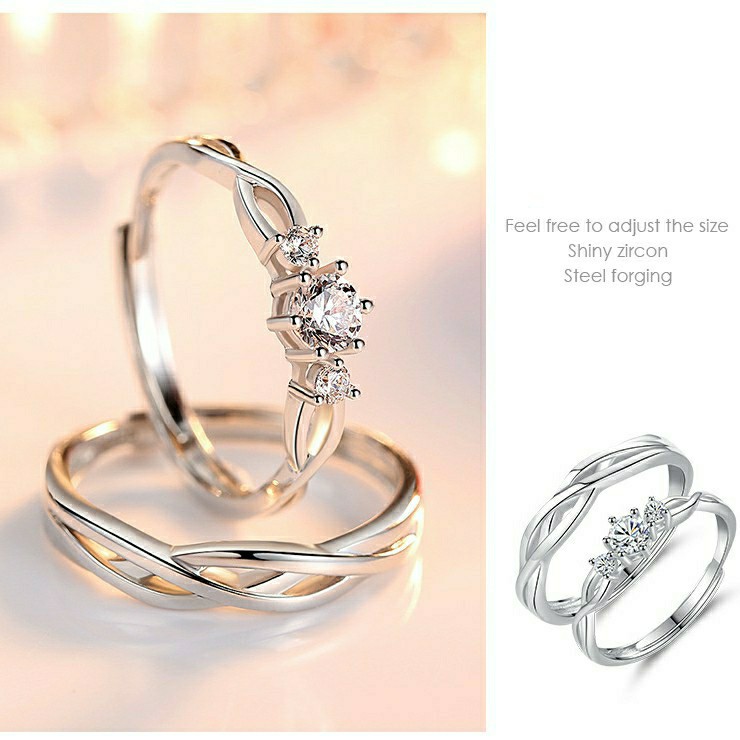 Buy/Send Giva 925 Silver Love You To Infinity Couple Rings Online- FNP