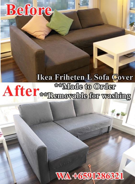 Custom Made Ikea Friheten Sofa Bed Cover Etc Furniture Sofas On Carousell