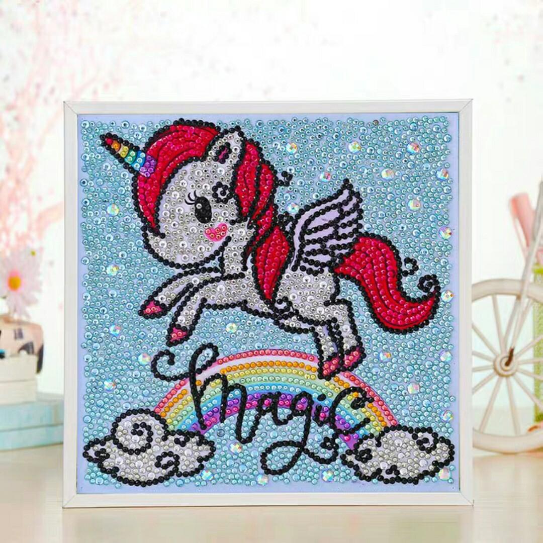 Diamond Painting Unicorn Package With Frame Provided Design