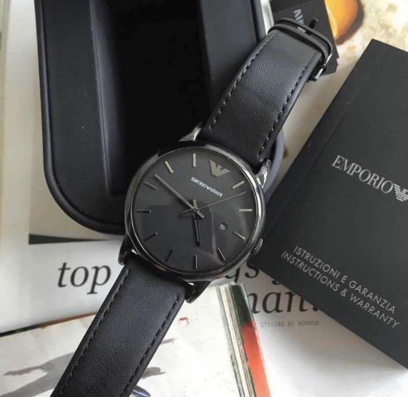 Emporio Armani Classic Black Dial Watch 