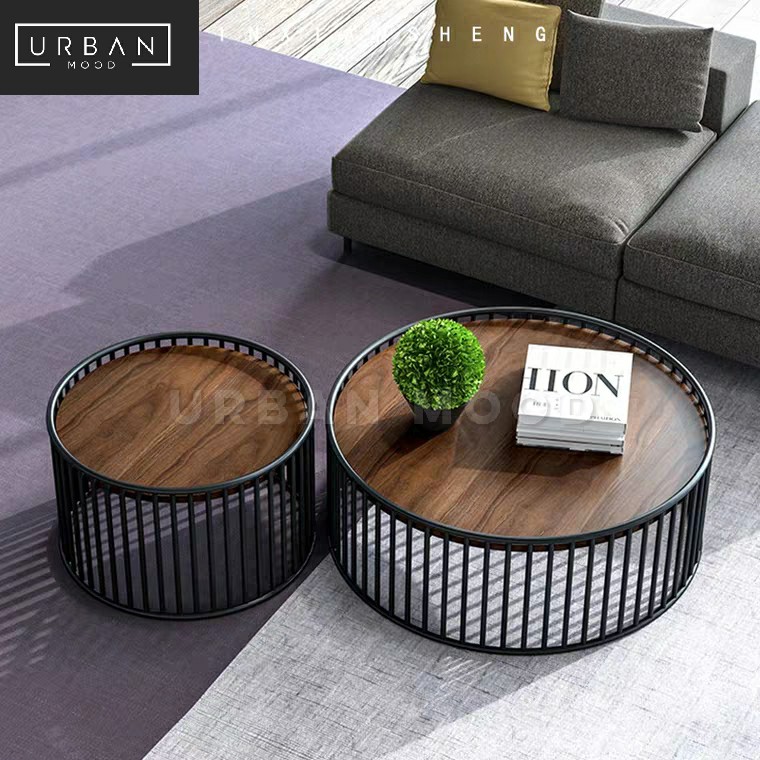 Everitt Rustic Round Coffee Table Furniture Tables Chairs On Carousell