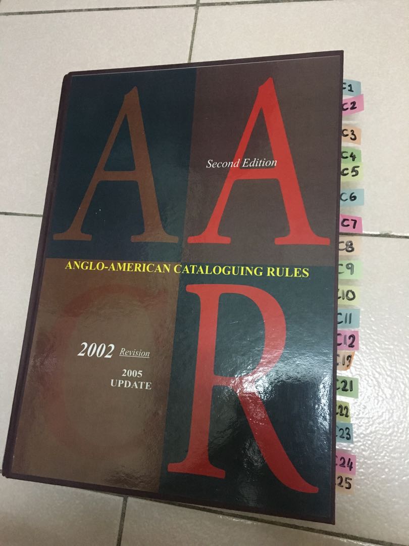 [FREE POSTAGE] ANGLO AMERICAN CATALOGUING RULES (AACR) 2002, Hobbies