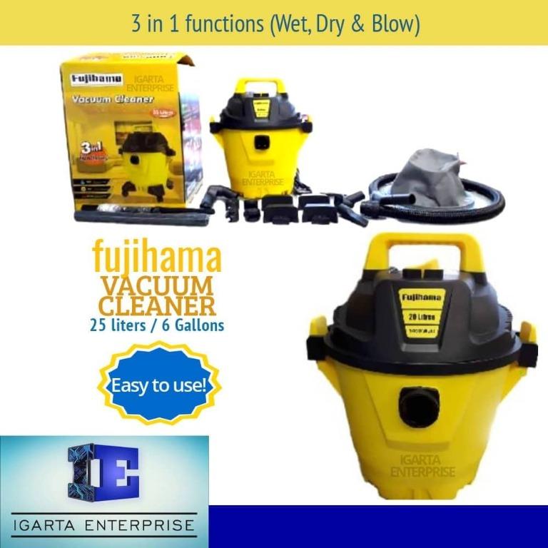 Fujihama Vacuum Cleaner 25l 3 In 1 25 Liters Or 6 Gallons Wet Dry
