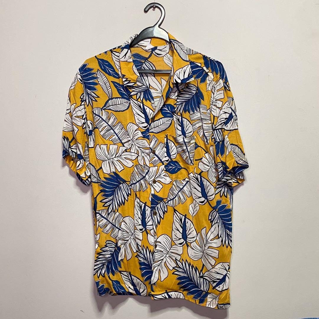 Hawaiian Yellow Floral Shirt, Men's Fashion, Tops & Sets, Tshirts