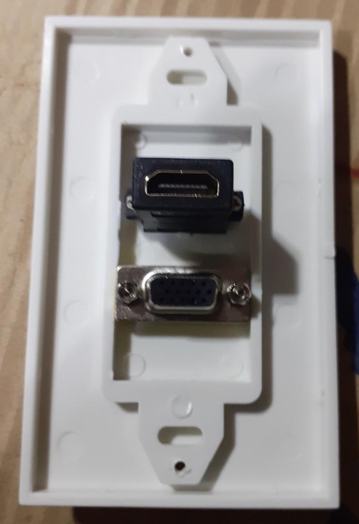 HDMI & VGA Wall Faceplate, TV & Home Appliances, TV & Entertainment, TV ...