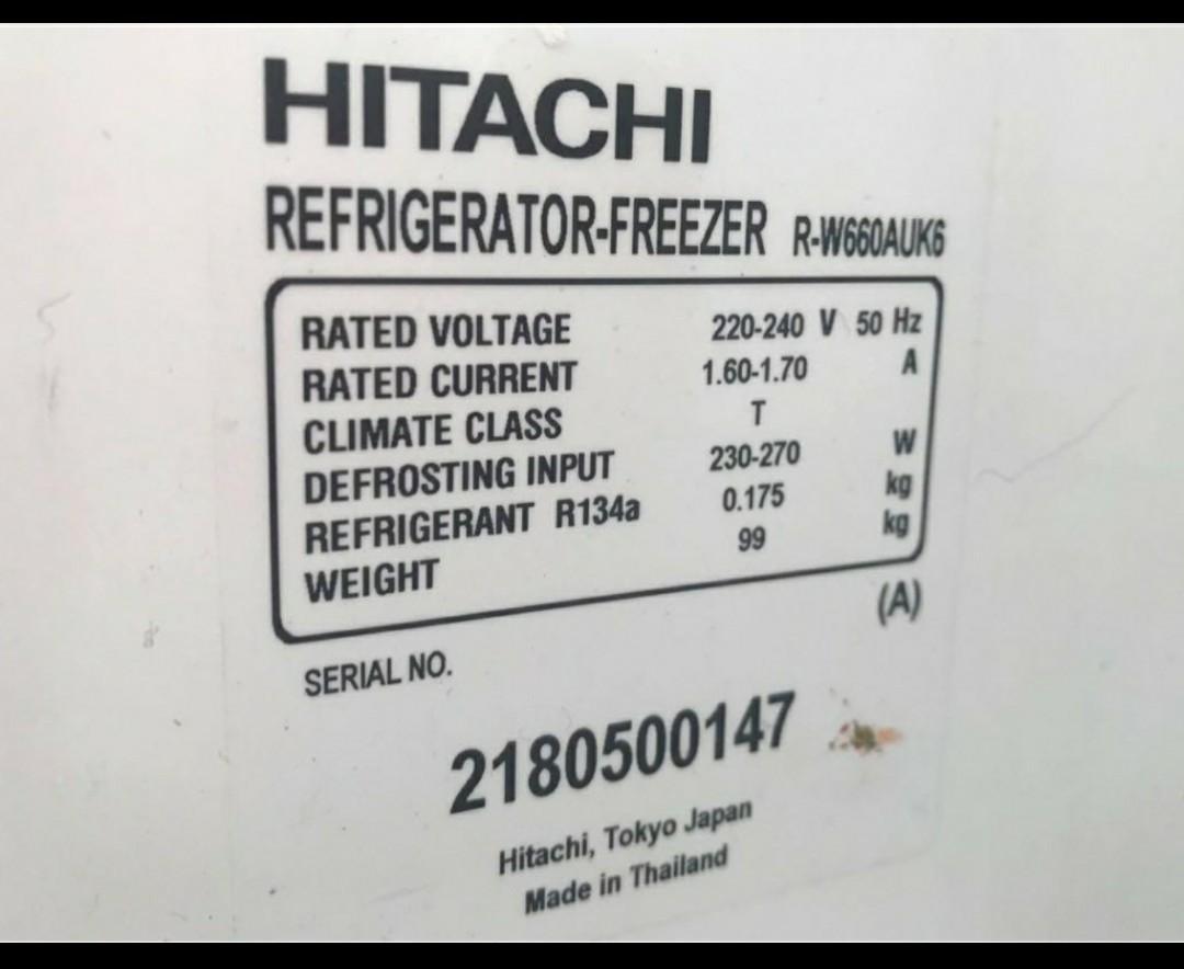 Hitachi side by side 2 doors refrigerator fridge 660L, TV & Home