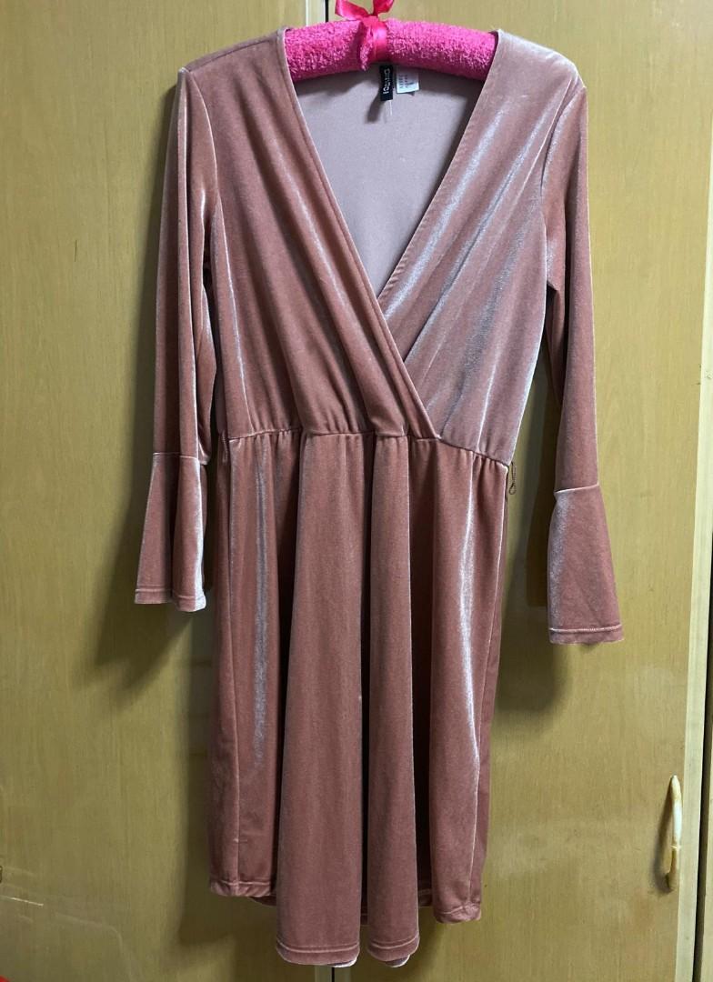 rose gold dress h&m