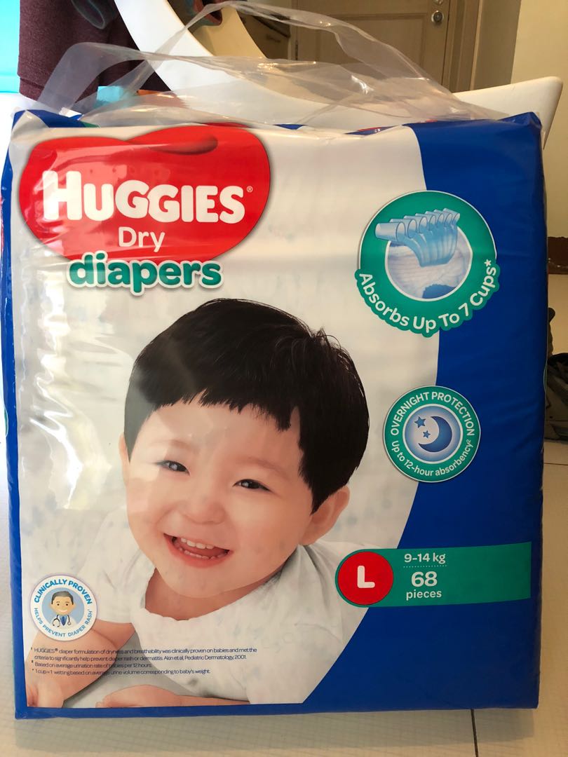 huggies dry diapers large