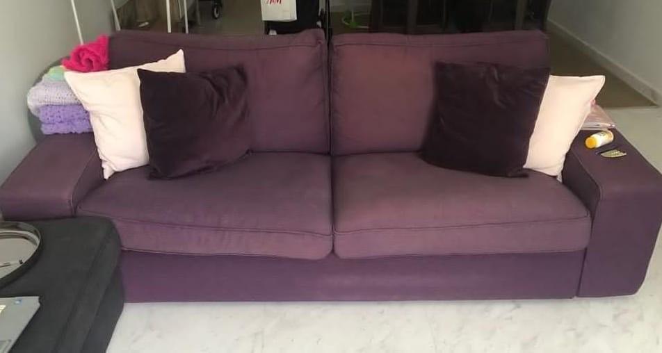 Ikea Kivik 3 Seater Sofa Purple Furniture Sofas On Carousell