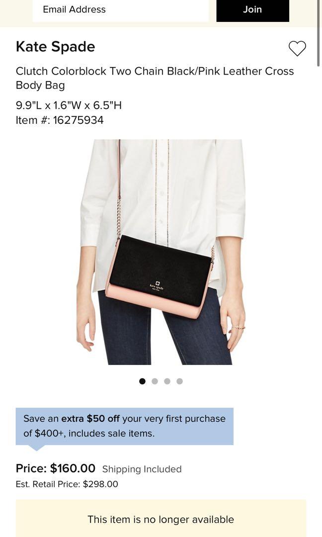 Kate Spade Clutch Bag (Category: Luxury Bags & Wallets) located in Manila. Submitted by declutters137 (Listing ID 273993430, Image 2). Description: Almost Brand New RFS: have something similar Used once only Will shoulder grab delivery via grab 😊.