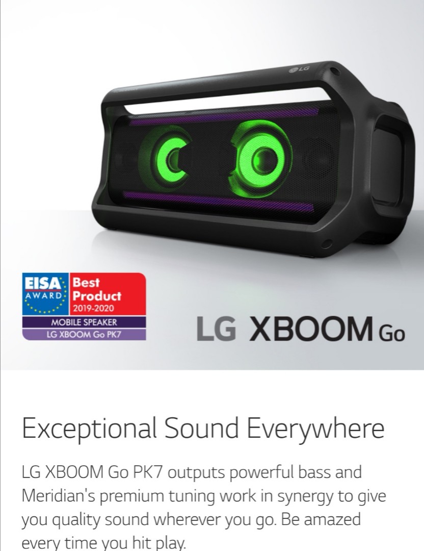 LG PK7 Xboom Go Audio Soundbars Speakers Amplifiers on Carousell