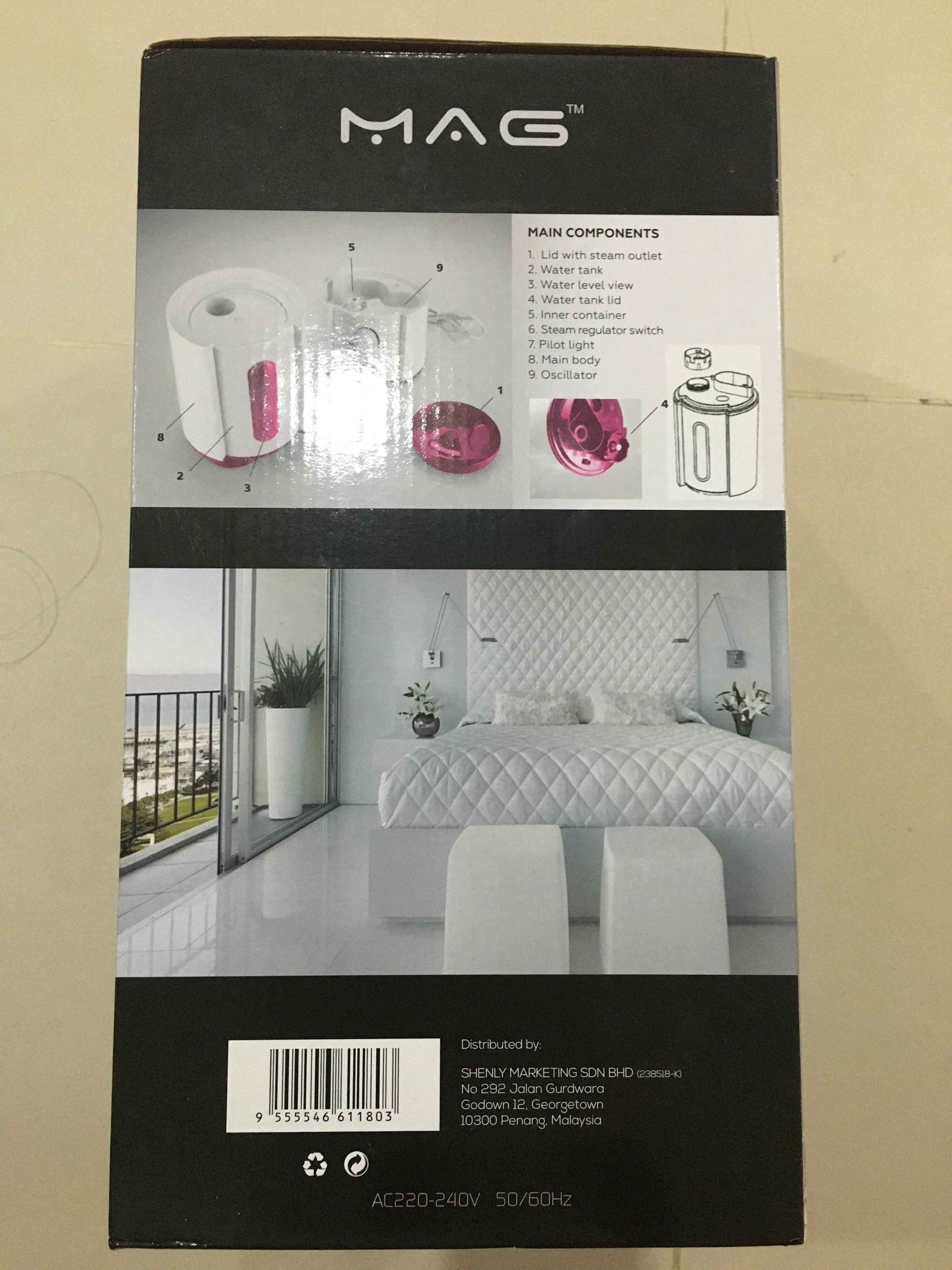 Mag Ultrasonic Humidifier 2 5l Home Appliances Cooling Air Care On Carousell