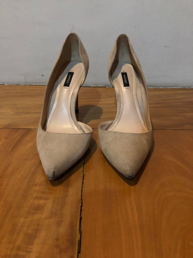 mango pumps beige