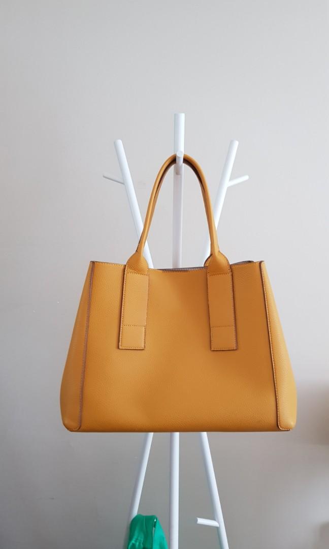Mango shop mustard bag
