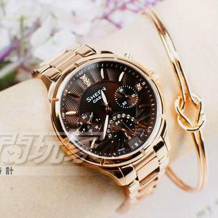 casio sheen watches rose gold