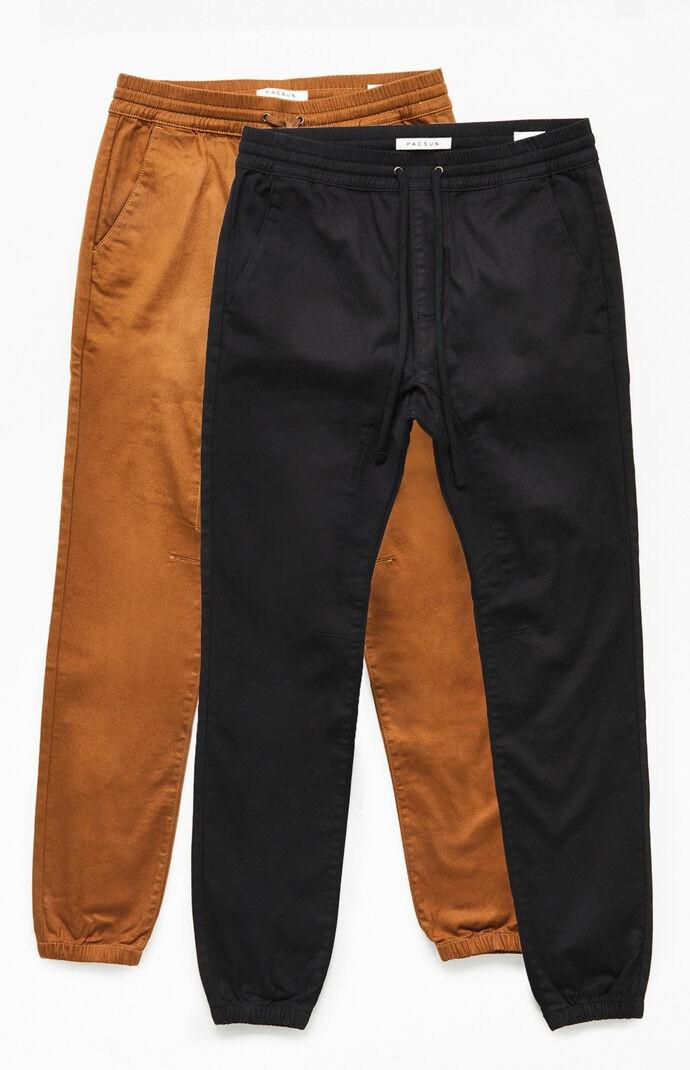 black skinny jogger