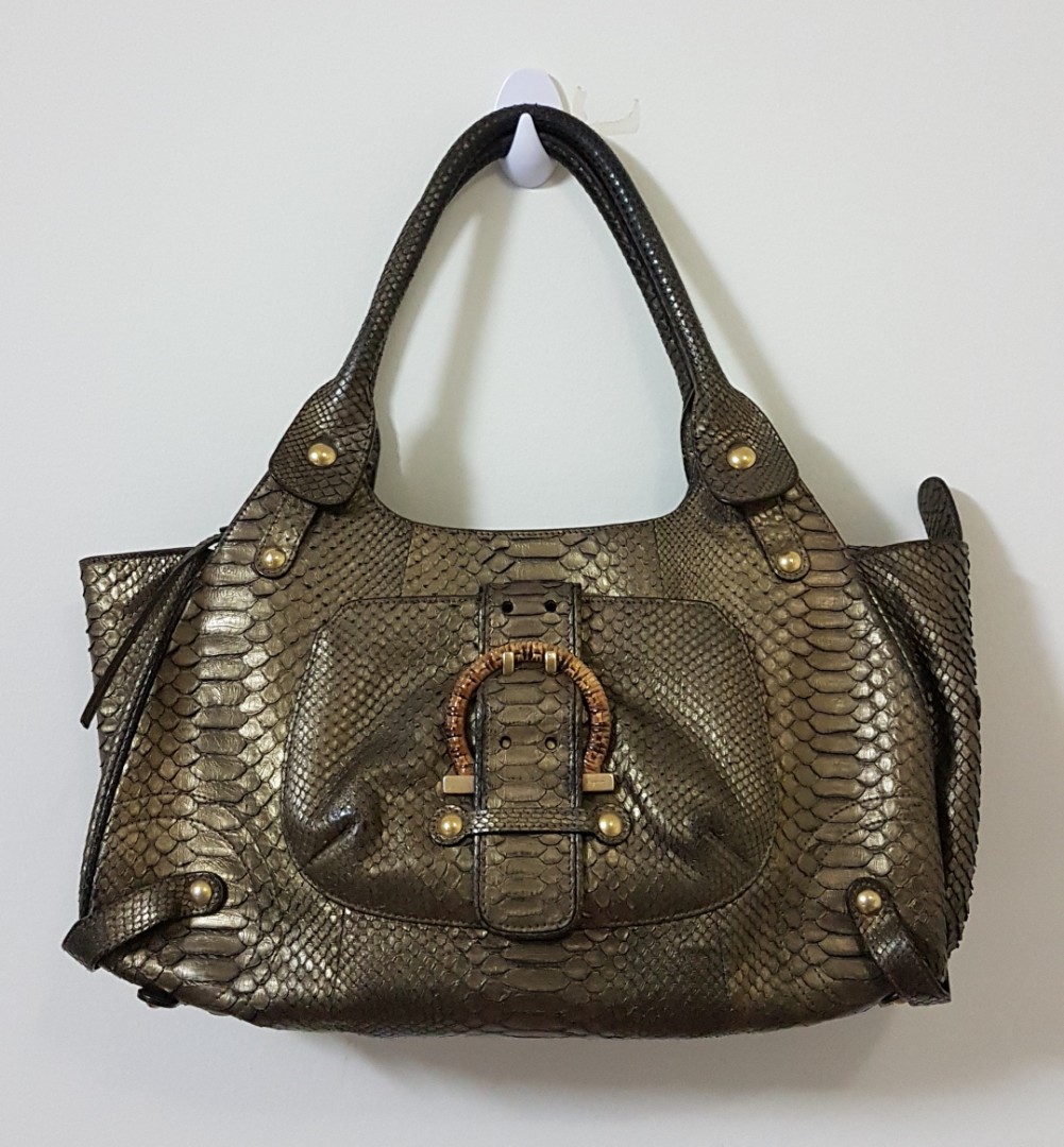 snakeskin bag