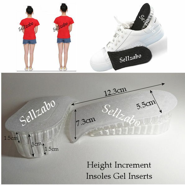 Height Increment Shoes Insoles Gel 