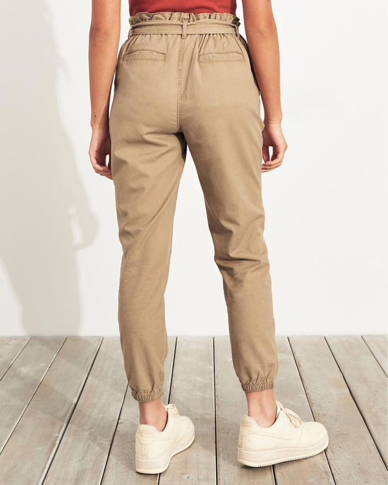 high rise paper bag joggers