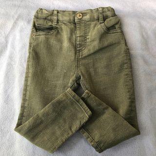Zara skinny jeans Military color 2T