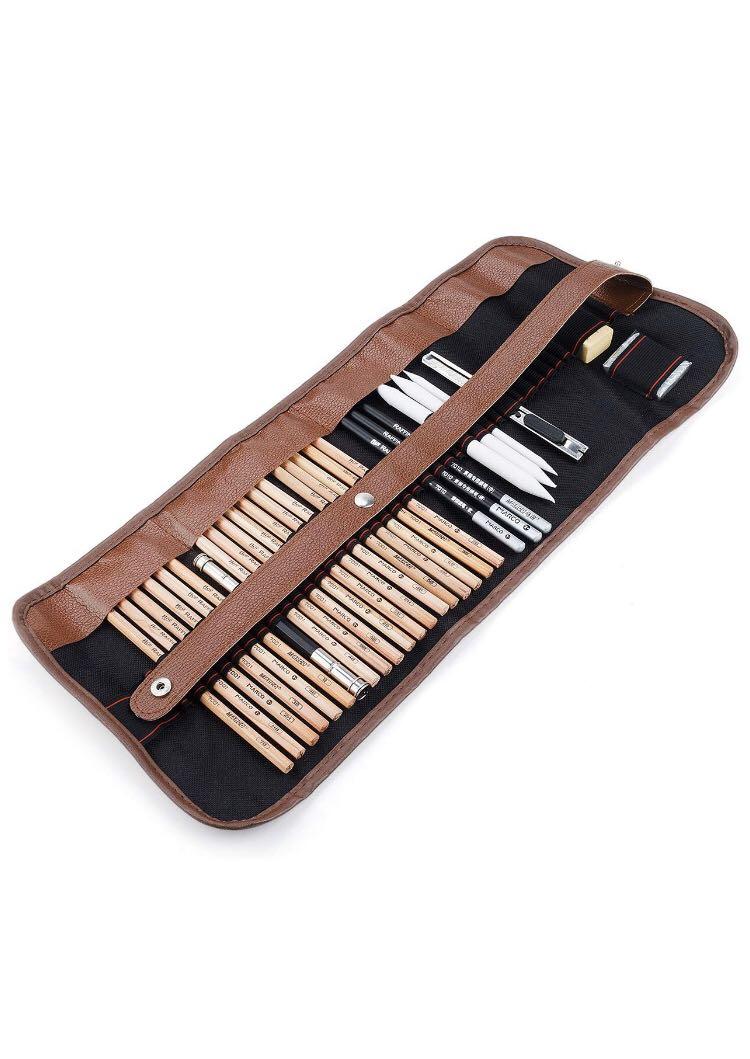 29 Pieces Professional Sketching Drawing Art Tool Kit With