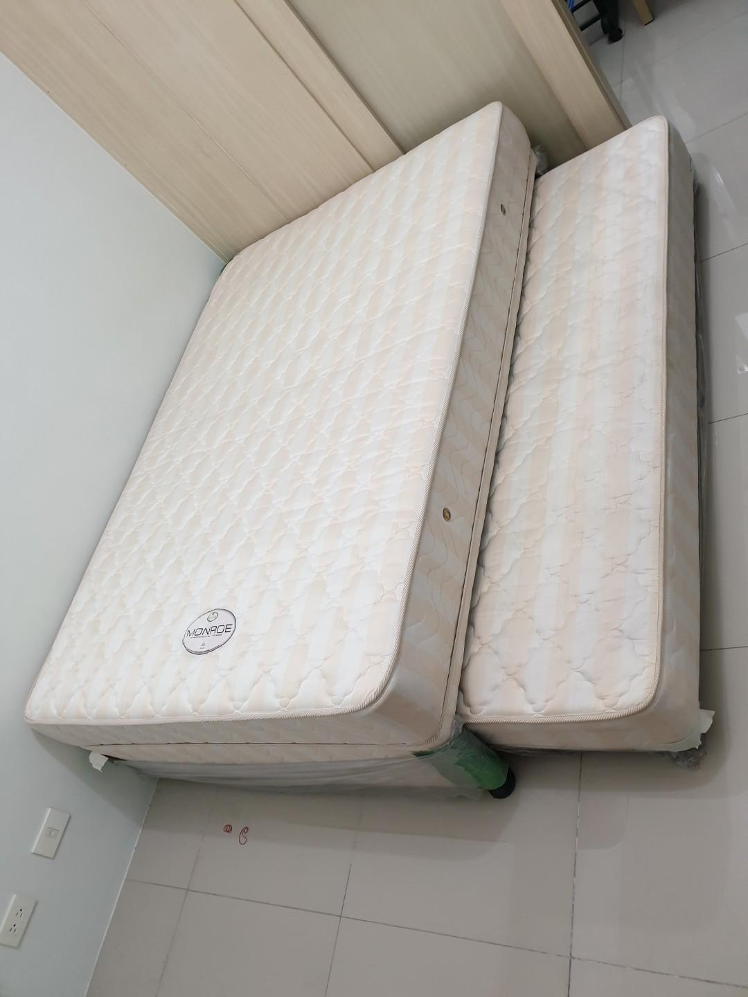 (Sold) Almost New Queensize Salem Bed with Pullout, Furniture & Home