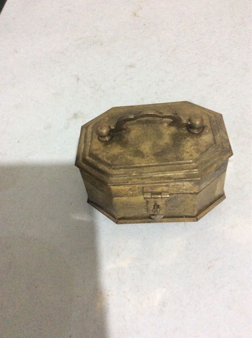 antique copper RECTANGULAR Jewelry Box