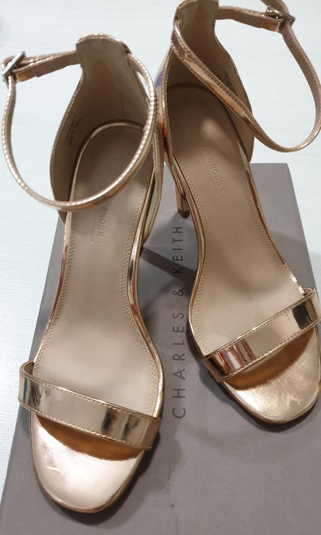 rose gold strappy heels wide fit