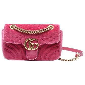 gucci pink velvet bag