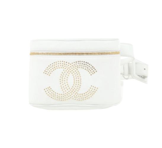 chanel belt bag white