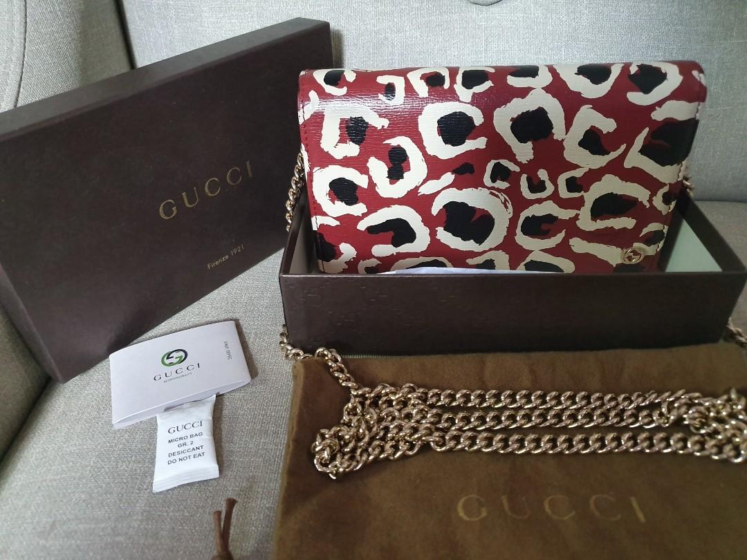 Gucci leopard purse on sale