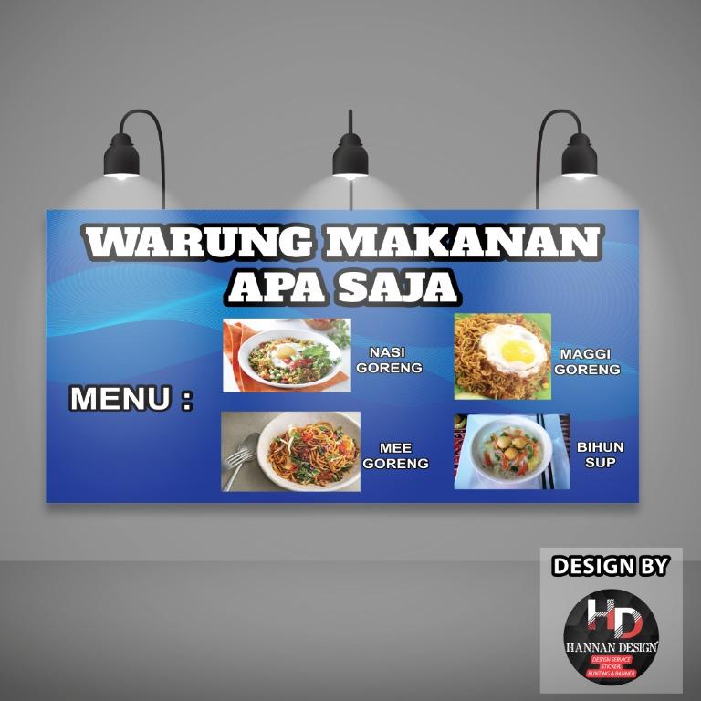 Banner Menu Makanan With Background Blue Everything Else Others