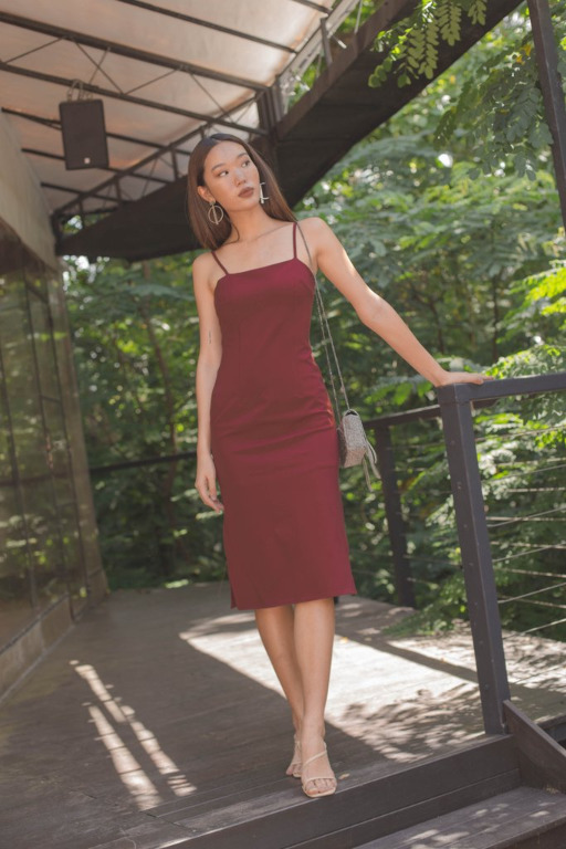 skin tight midi dress