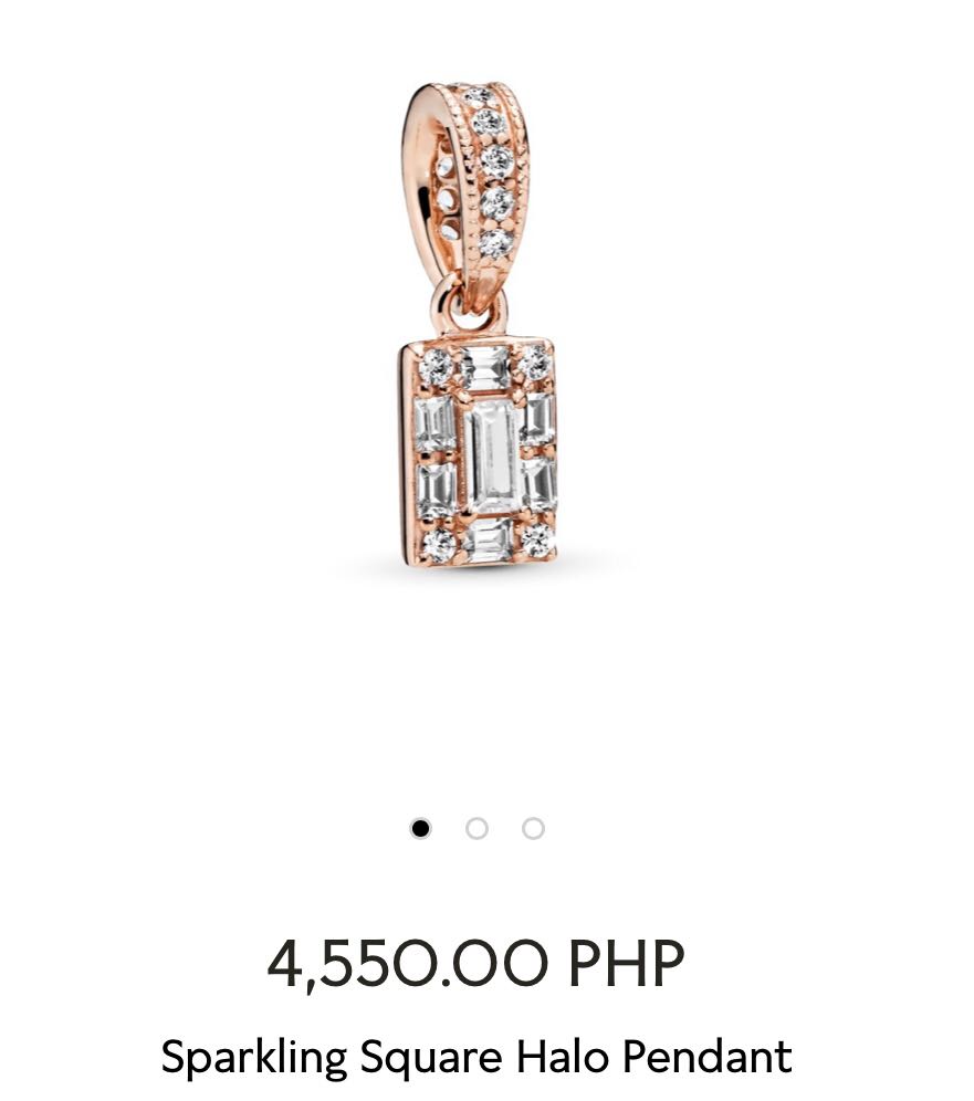 Brand New Auth Pandora Sparkling Square 