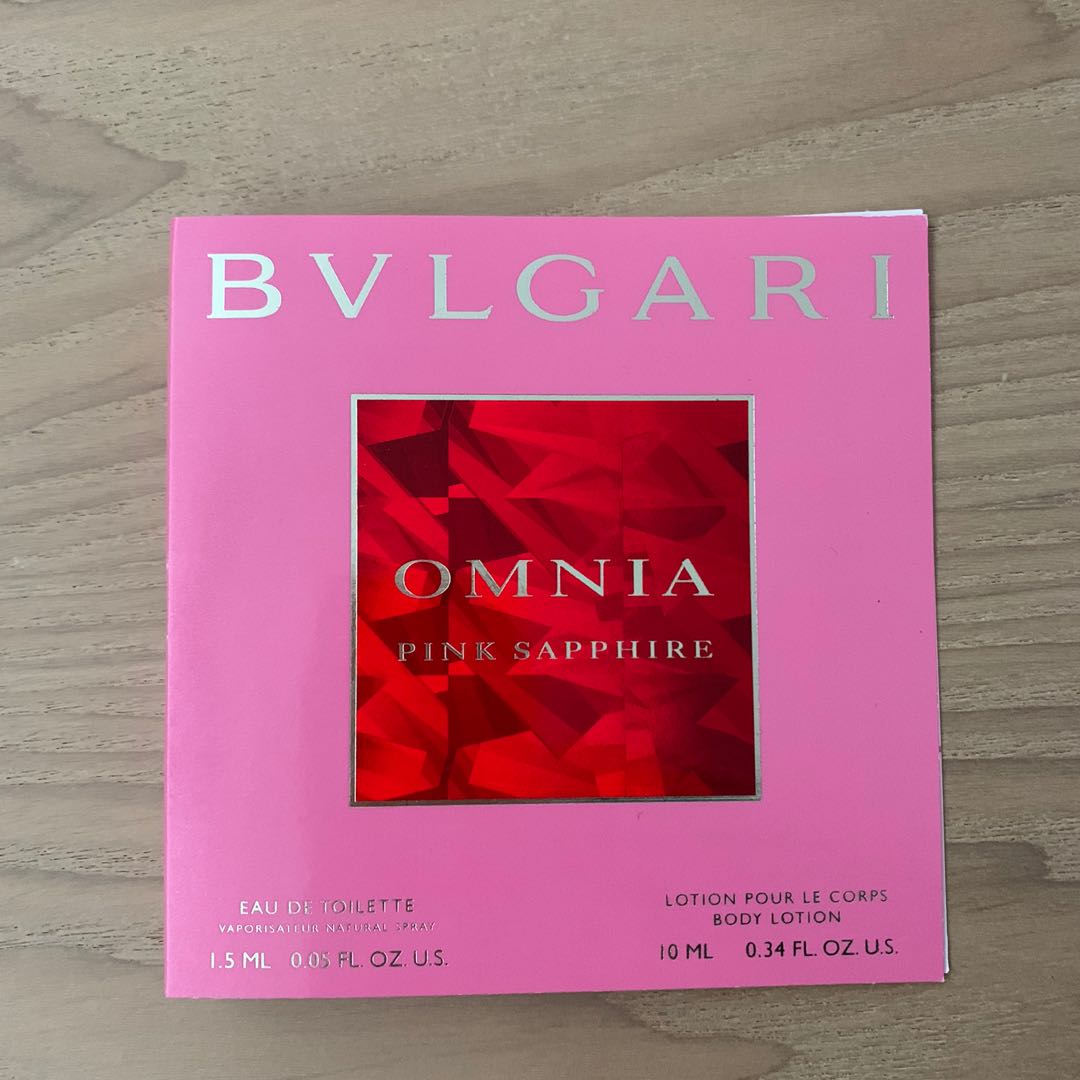 bvlgari omnia pink sapphire sample