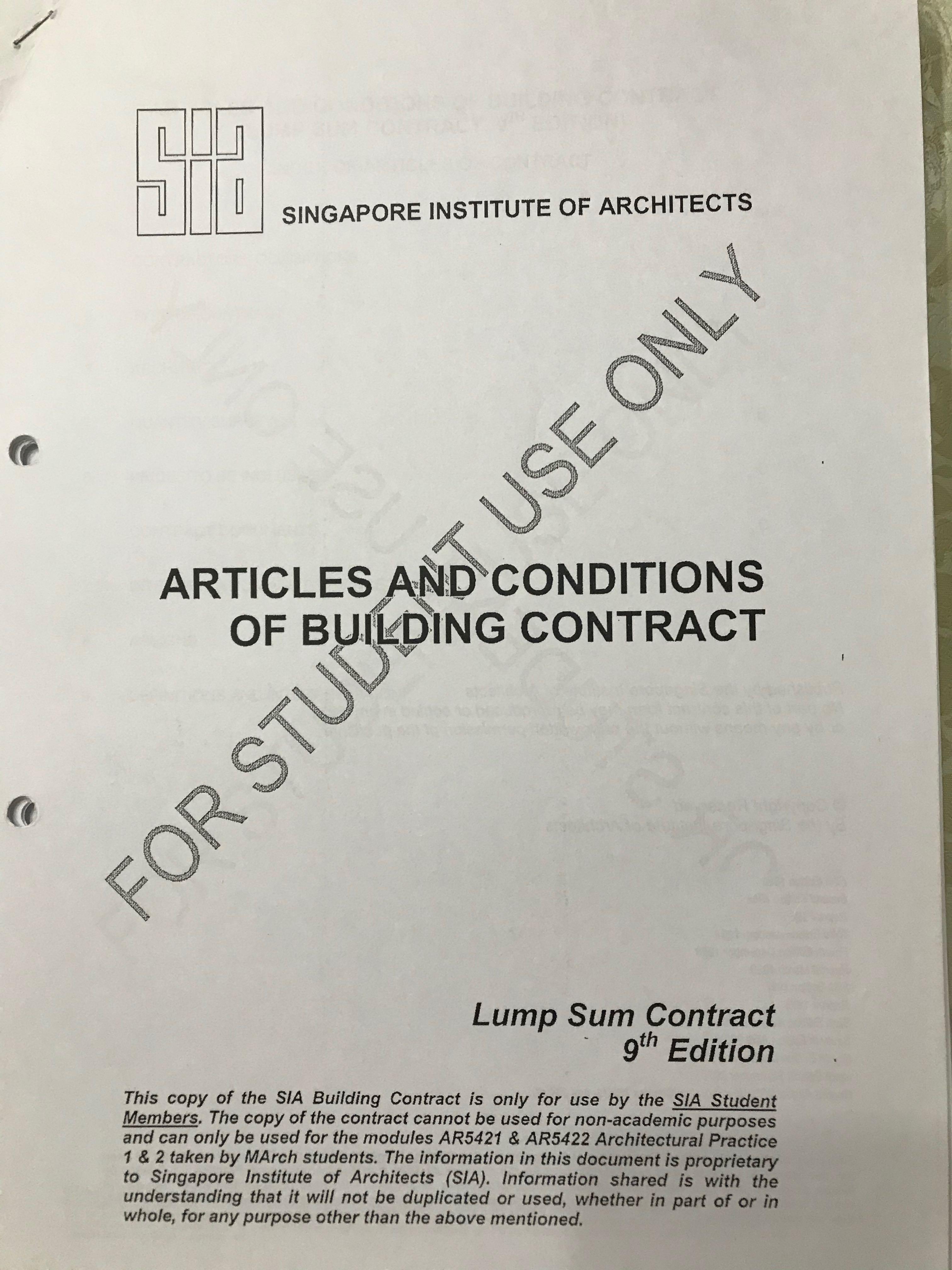Chow Kok Fong’s Law and Practice of Construction Contracts, Hobbies