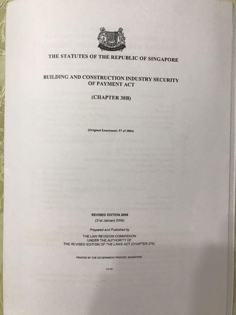 Chow Kok Fong’s Law and Practice of Construction Contracts, Hobbies