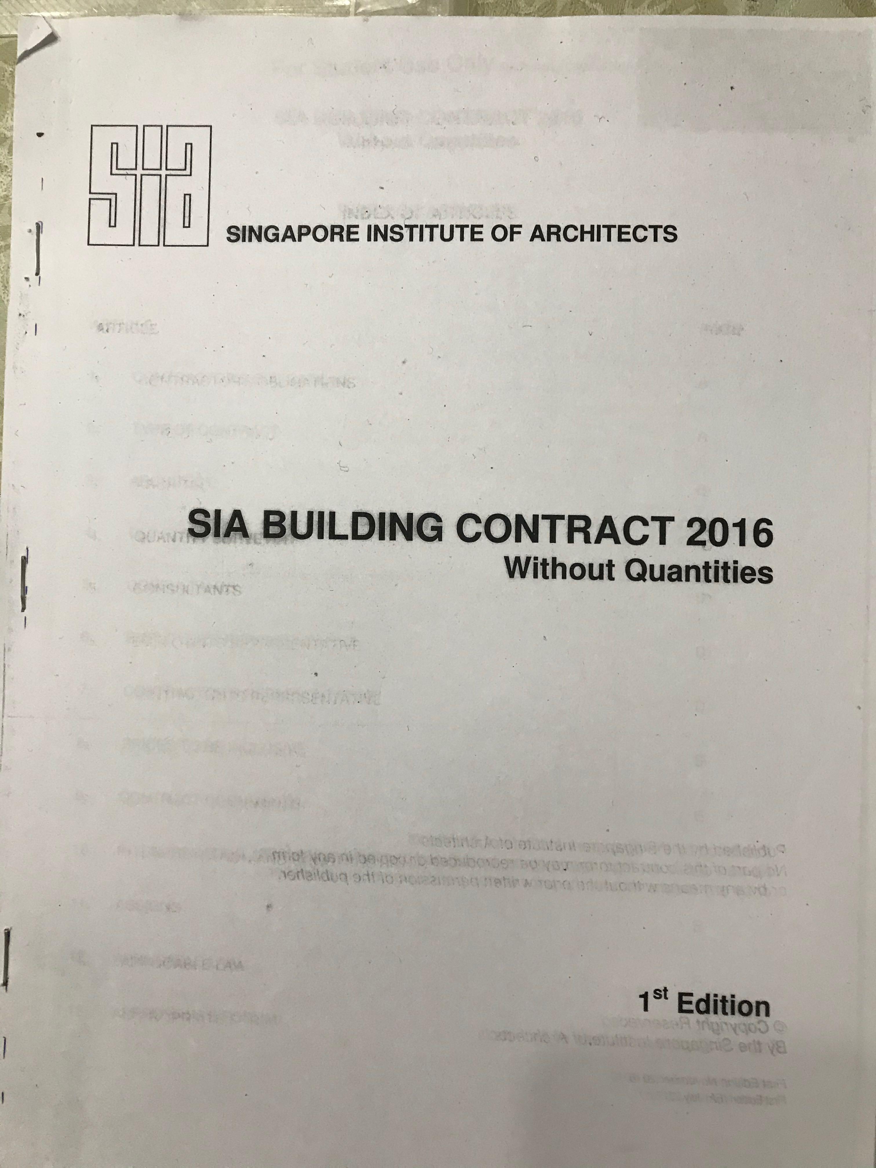 Chow Kok Fong’s Law and Practice of Construction Contracts, Hobbies