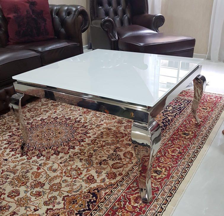 Coffee Table Mirror Chrome Furniture Tables Chairs On Carousell