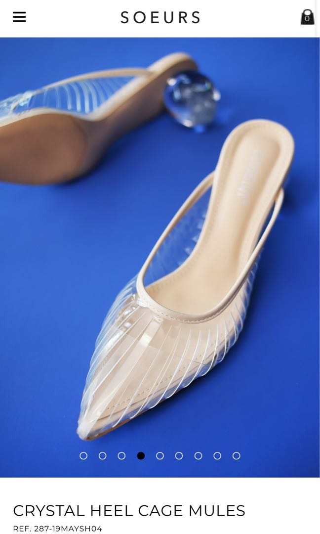 Cult gaia alia discount perspex and leather mules