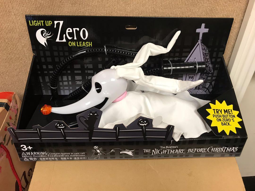 DISNEY LIGHT UP ZERO ON LEASH TIM BURTON S THE NIGHTMARE BEFORE CHRISTMAS Carousell