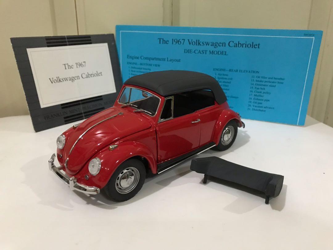 Franklin Mint 1967 Volkswagen Beetle Cabriolet hotwheels diecast die